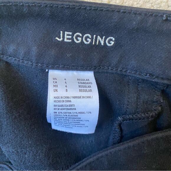 American Eagle Jeans Size 4 Black Jeggings - Picture 5 of 5